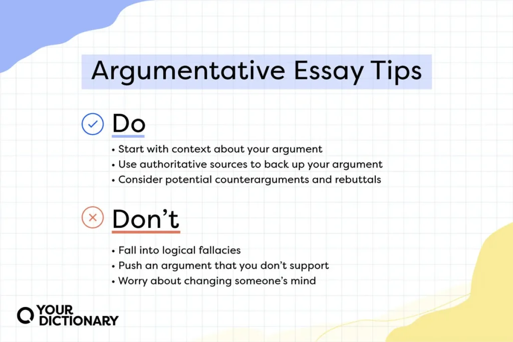 Here are the tips to write an incredible argumetative essay