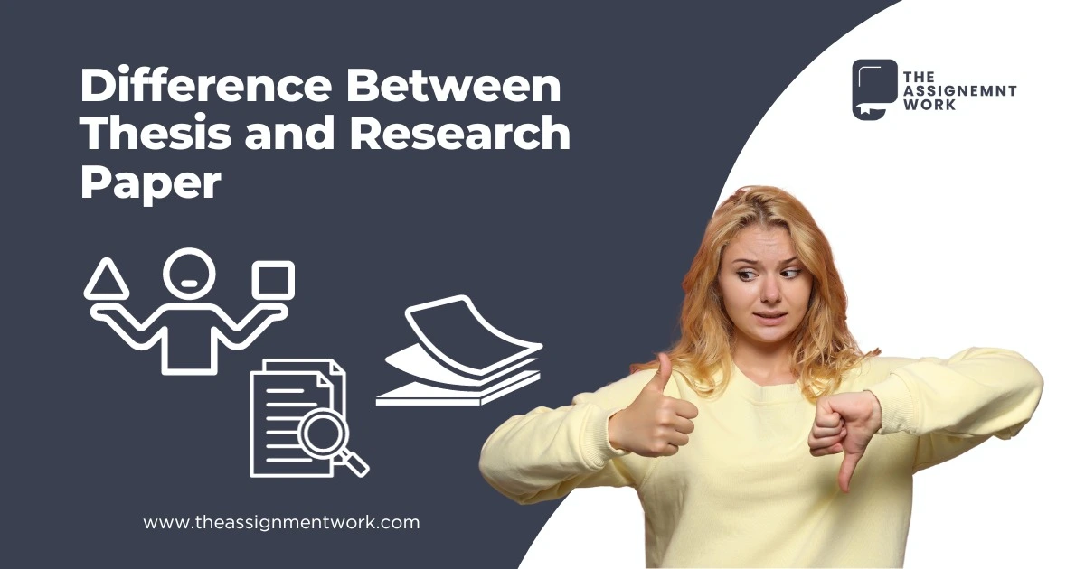 difference between thesis and research paper