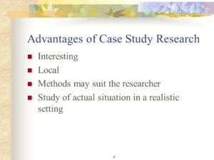 a major advantage of case studies is