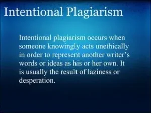 intentional plagiarism
